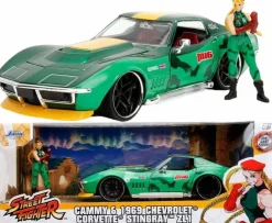 Street Fighter - Cammy & 1969 Chevrolet Corvette Stingray ZL1 Anime Hollywood Rides 1/24th Scale Die-Cast Vehicle Replica