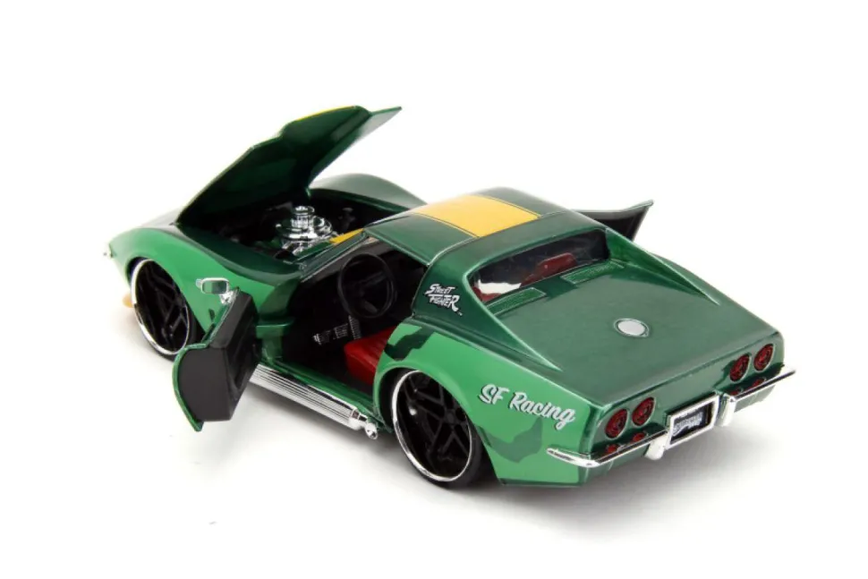 Street Fighter - Cammy & 1969 Chevrolet Corvette Stingray ZL1 Anime Hollywood Rides 1/24th Scale Die-Cast Vehicle Replica