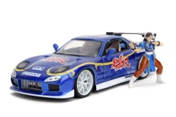 Street Fighter - Chun-Li & 1993 Mazda RX-7 Anime Hollywood Rides 1/24th Scale Die-Cast Vehicle Replica