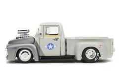 Street Fighter - Guile & 1856 Ford F-100 Anime Hollywood Rides 1/24th Scale Die-Cast Vehicle Replica