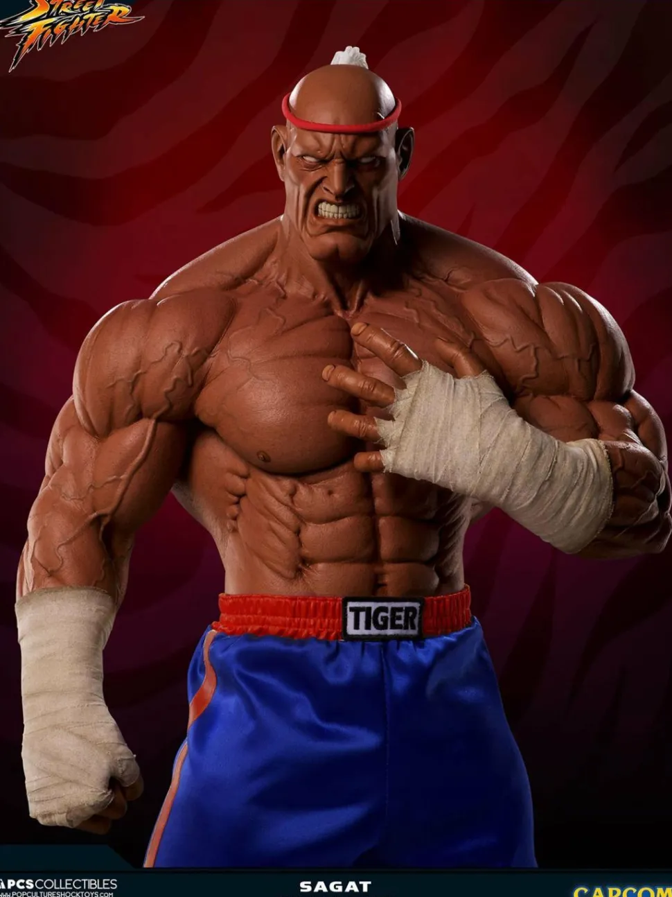 Street Fighter - Sagat Evolution (Set of 2) Exclusive 1/3 Scale Statues