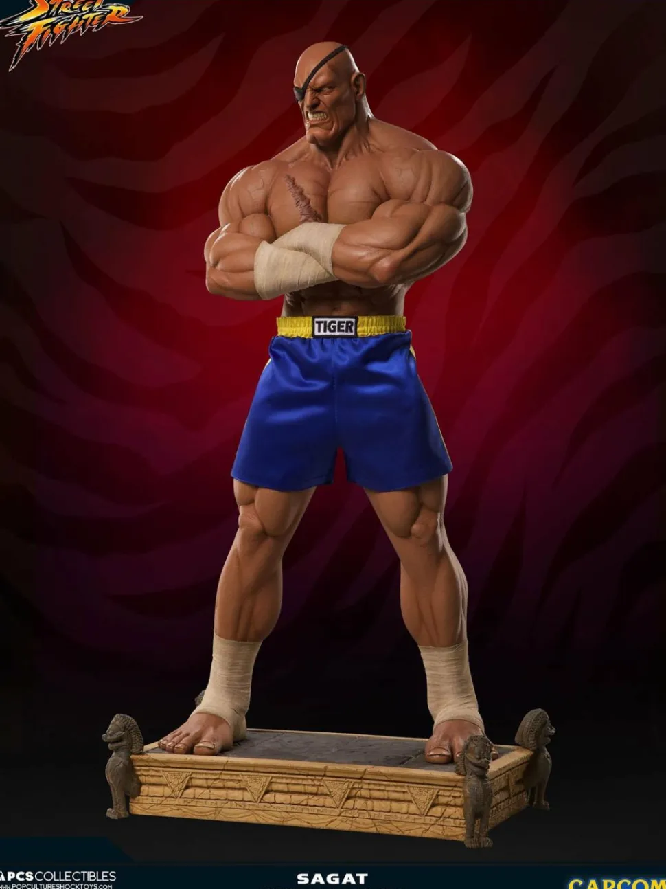 Street Fighter - Sagat Evolution (Set of 2) Exclusive 1/3 Scale Statues