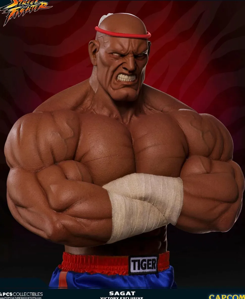 Street Fighter - Sagat Evolution (Set of 2) Exclusive 1/3 Scale Statues