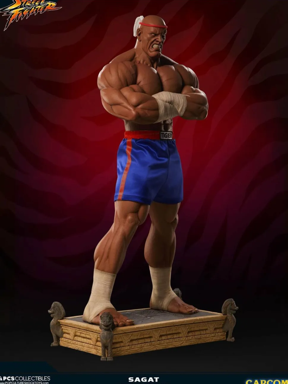 Street Fighter - Sagat Evolution (Set of 2) Exclusive 1/3 Scale Statues