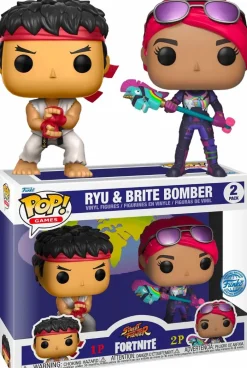 Street Fighter vs Fortnite - Ryu & Brite Bomber Pop! Vinyl Figure 2-Pack