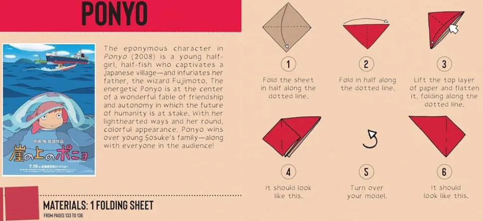 Studio Ghibli - Origami: Unofficial Papercraft Projects to Create Totoro, Ponyo, Jiji, and More! Paperback Book