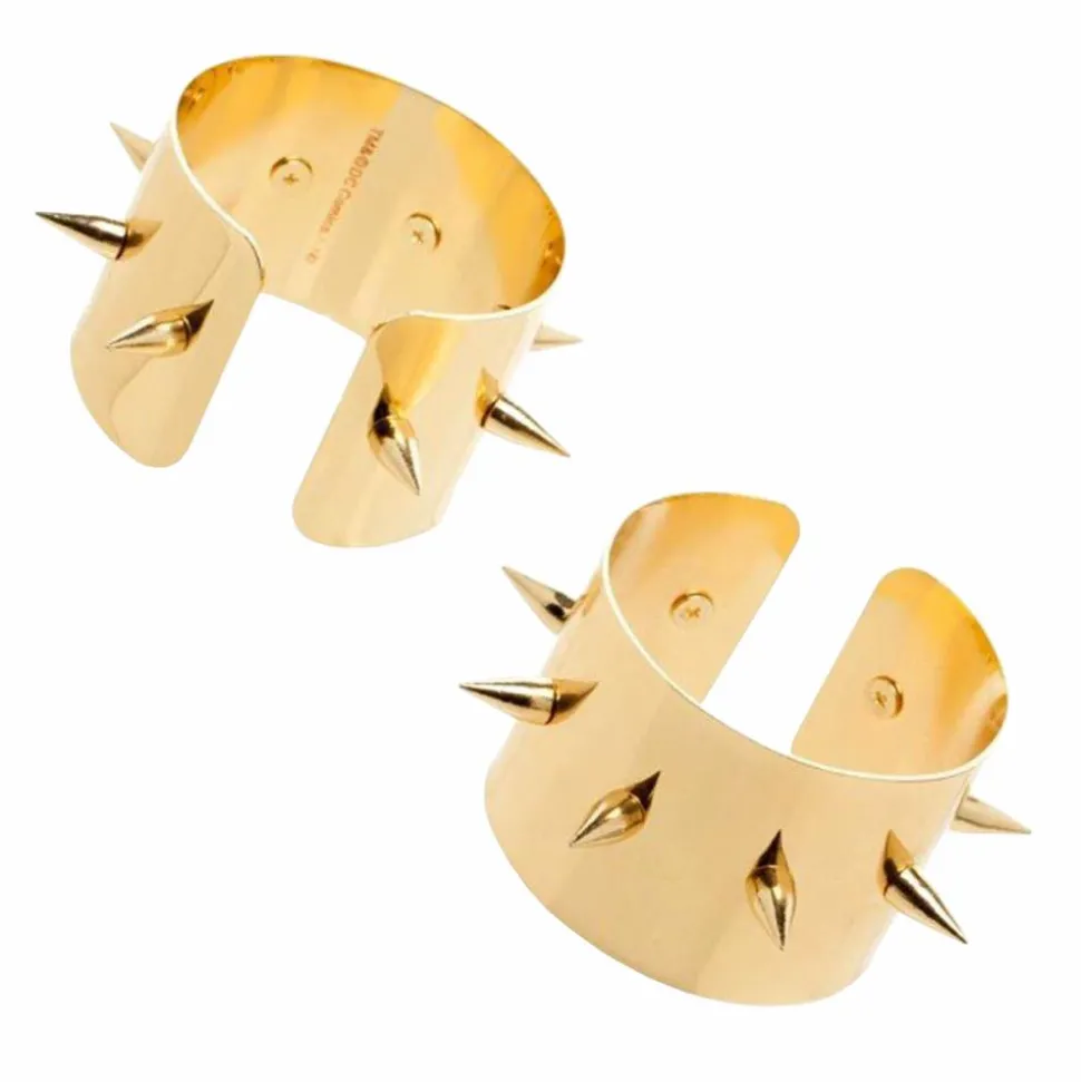 Suicide Squad - Harley Quinn Cosplay Spiked Gold Cuffs