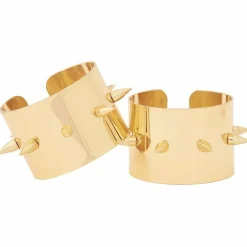 Suicide Squad - Harley Quinn Cosplay Spiked Gold Cuffs