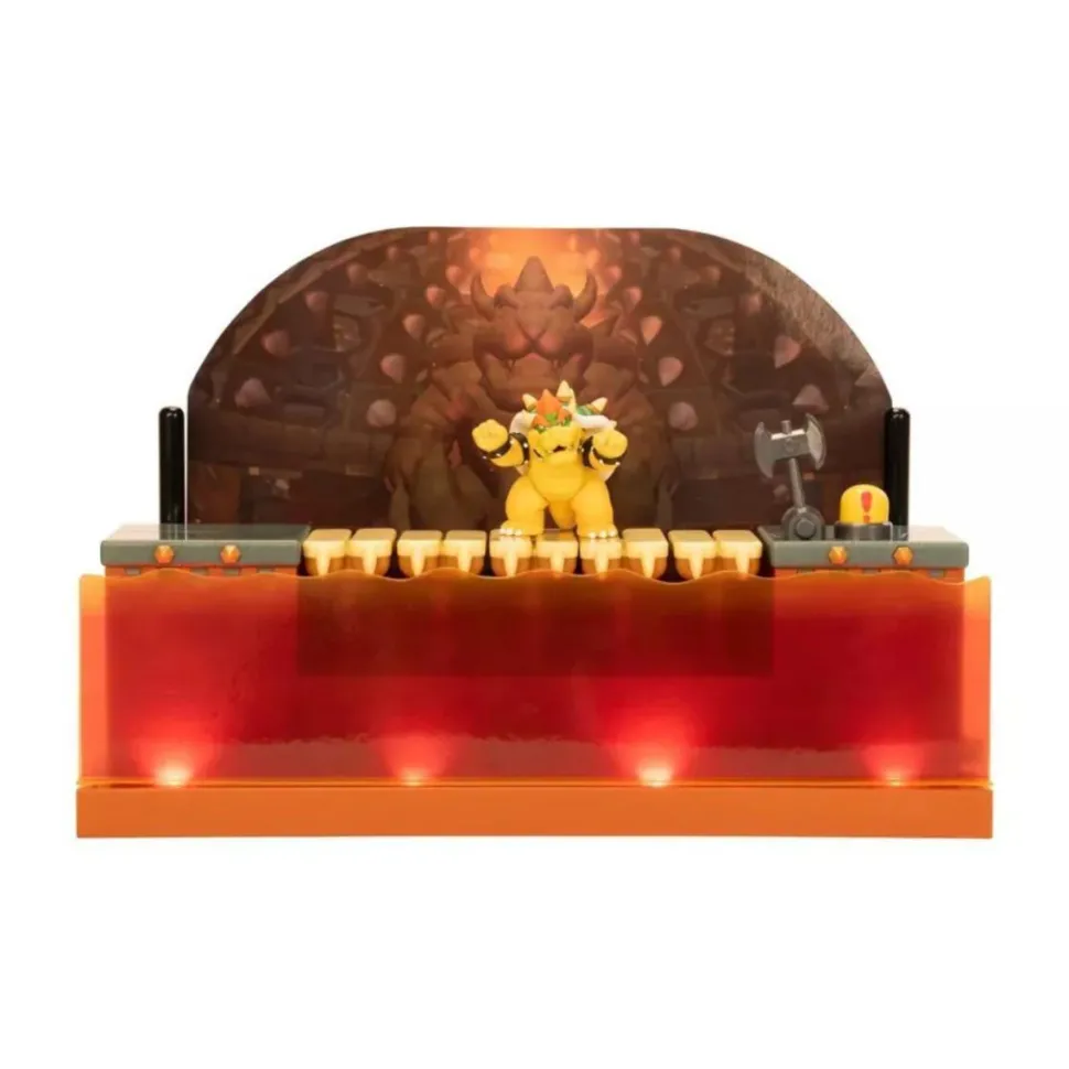Super Mario - Bowser Battle World of Nintendo Deluxe 2.5" Scale Action Figure Playset