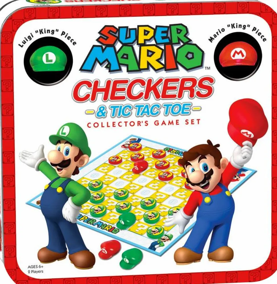 Super Mario - Checkers & Tic-Tac-Toe Collector’s Game Set