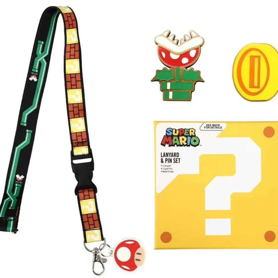 Super Mario - Lanyard & Pin Set