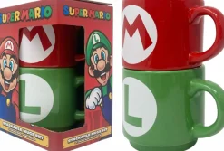 Super Mario - Mario & Luigi Initials Stackable Ceramic Mug 2-Pack