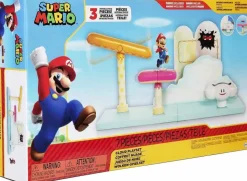 Super Mario - Mario with Cloud Diorama World of Nintendo 2.5" Scale Action Figure Playset