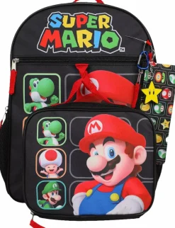 Super Mario - Super Mario Characters 16" Backpack 5-Piece Set