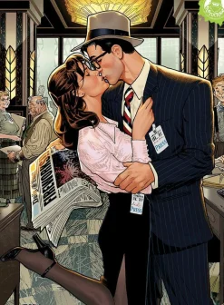 Superman - Lois & Clark: Fireworks!! Fine Art Print by Ryan Sook