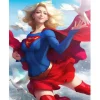 Superman - Supergirl Premium Art Print by Stanley ‘Artgerm’ Lau