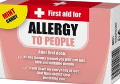 Sweet First Aid Mints - Allergy to People Mint Candy Blister Pack