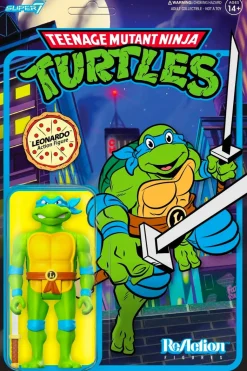 Teenage Mutant Ninja Turtles (1987) - Leonardo (Toon) ReAction 3.75" Action Figure