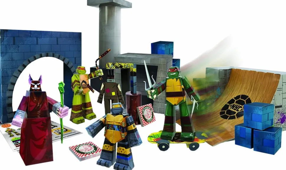 Teenage Mutant Ninja Turtles (TMNT) - Turtles Lair Deluxe Pack Papercraft Activity Set