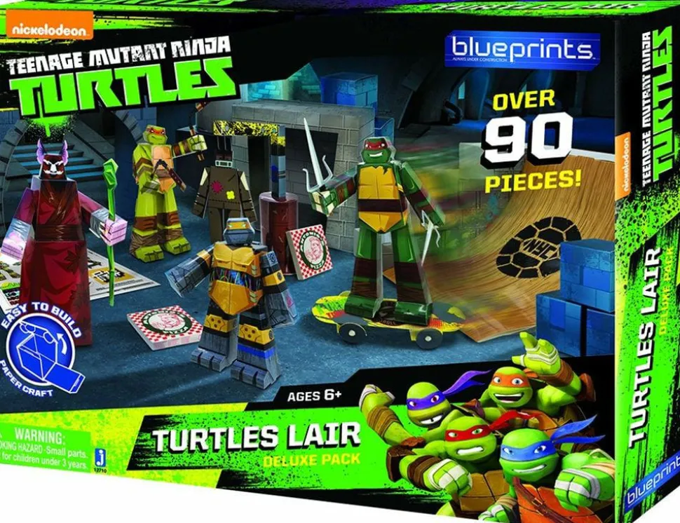 Teenage Mutant Ninja Turtles (TMNT) - Turtles Lair Deluxe Pack Papercraft Activity Set