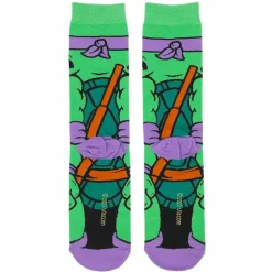 Teenage Mutant Ninja Turtles (1987) - Donatello Animigos 360 Character Crew Socks (US Men's 8-12)