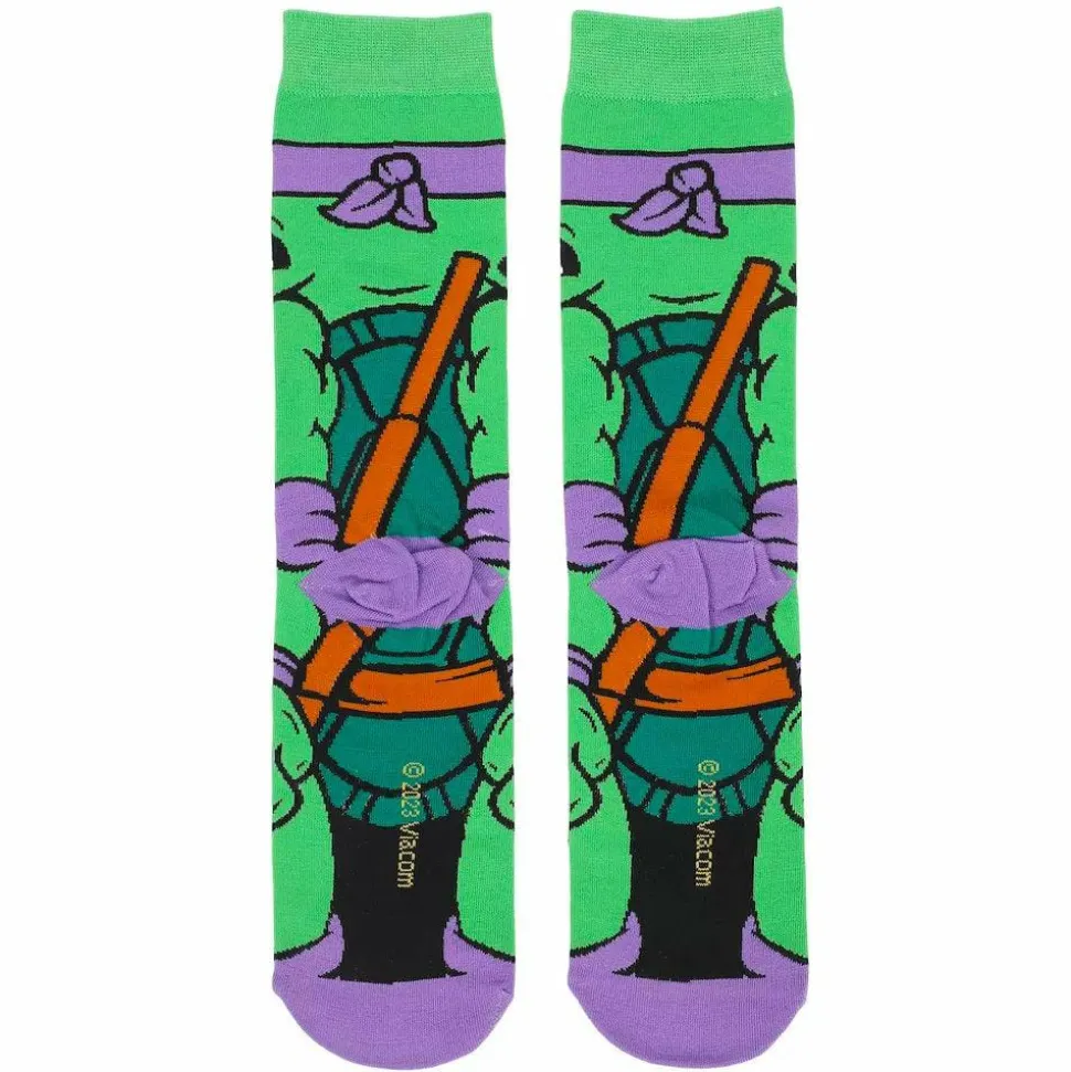 Teenage Mutant Ninja Turtles (1987) - Donatello Animigos 360 Character Crew Socks (US Men's 8-12)
