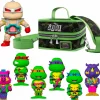 Teenage Mutant Ninja Turtles - Leonardo, Michelangelo, Raphael, Donatello, Bebop & Rocksteady Blacklight Vinyl SODA Figure in Collector Can 6-Pack with Cooler Bag & 6" Krang (Funko / Popcultcha Exclusive)