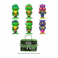 Teenage Mutant Ninja Turtles - Leonardo, Michelangelo, Raphael, Donatello, Bebop & Rocksteady Blacklight Vinyl SODA Figure in Collector Can 6-Pack with Cooler Bag & 6