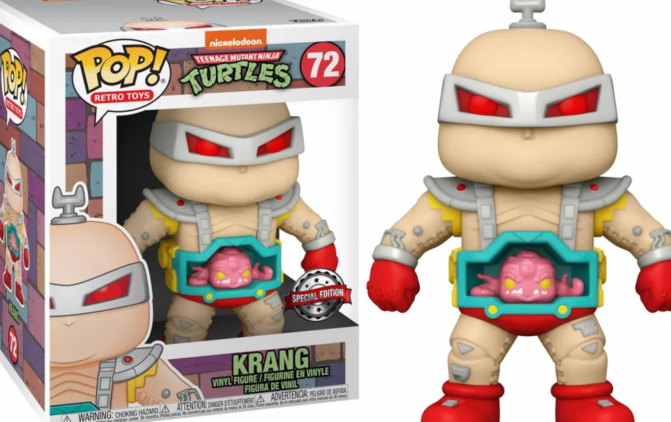 Teenage Mutant Ninja Turtles - Leonardo, Michelangelo, Raphael, Donatello, Bebop & Rocksteady Blacklight Vinyl SODA Figure in Collector Can 6-Pack with Cooler Bag & 6" Krang (Funko / Popcultcha Exclusive)