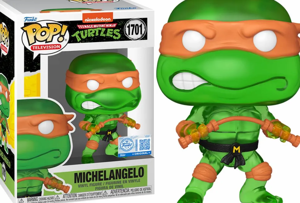 Teenage Mutant Ninja Turtles - Michelangelo (Translucent Green) Pop! Vinyl Figure (Popcultcha Exclusive)