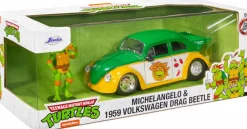 Teenage Mutant Ninja Turtles (1987) - Michelangelo & 1959 Volkswagen Drag Beetle Hollywood Rides 1/24th Scale Die-Cast Vehicle Replica
