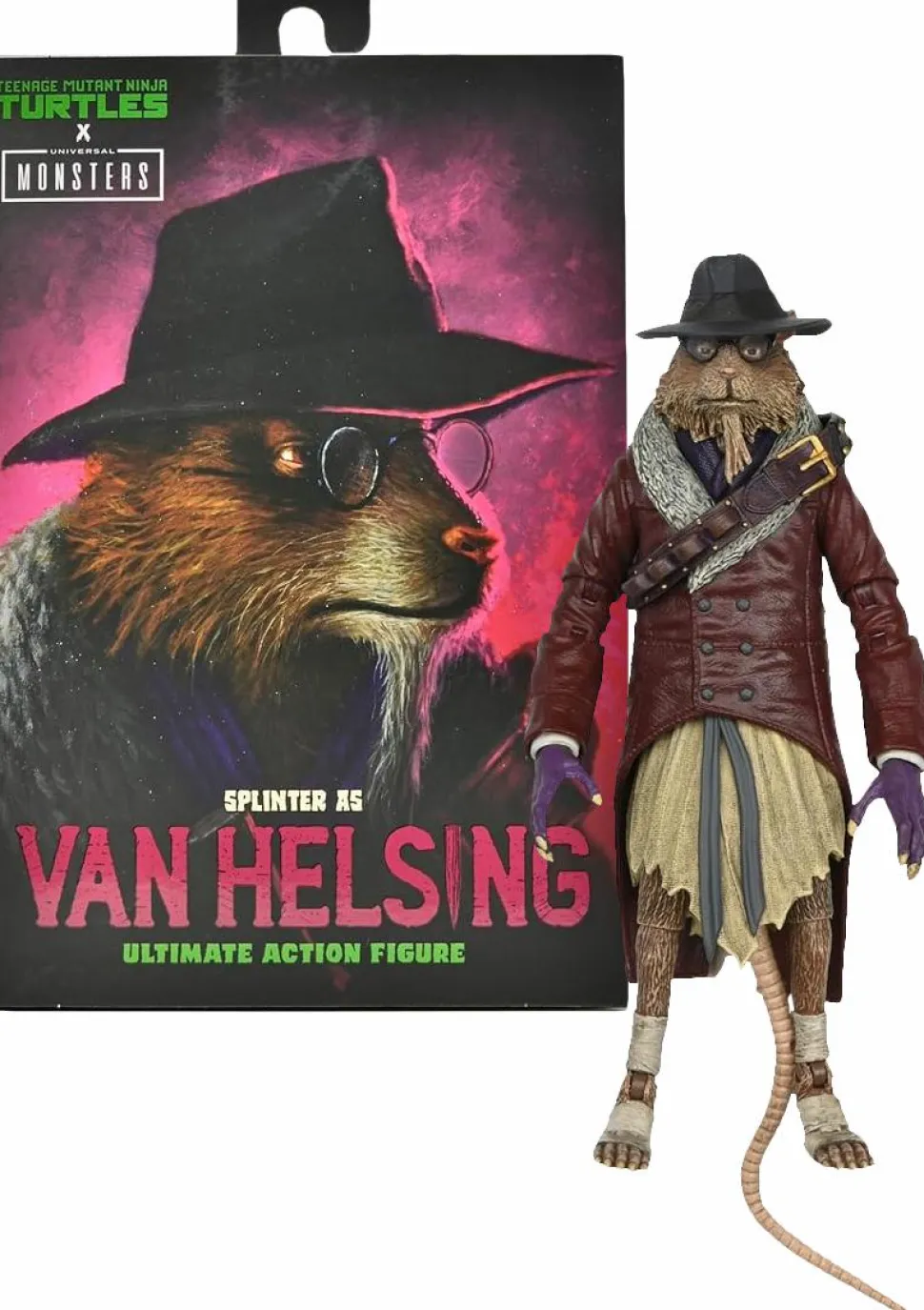 Teenage Mutant Ninja Turtles x Universal Monsters - Splinter as Van Helsing Ultimate 7" Scale Action Figure