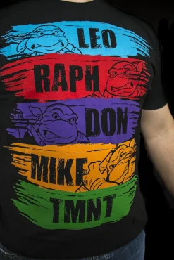 Teenage Mutant Ninja Turtles TMNT - Paint Strokes Black Male T-Shirt