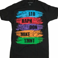 Teenage Mutant Ninja Turtles TMNT - Paint Strokes Black Male T-Shirt