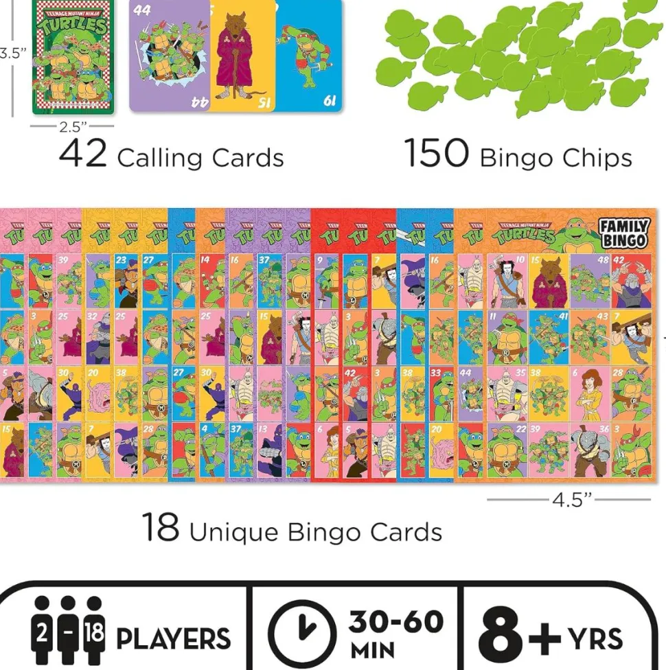 Teenage Mutant Ninja Turtles - Family Bingo Card Game