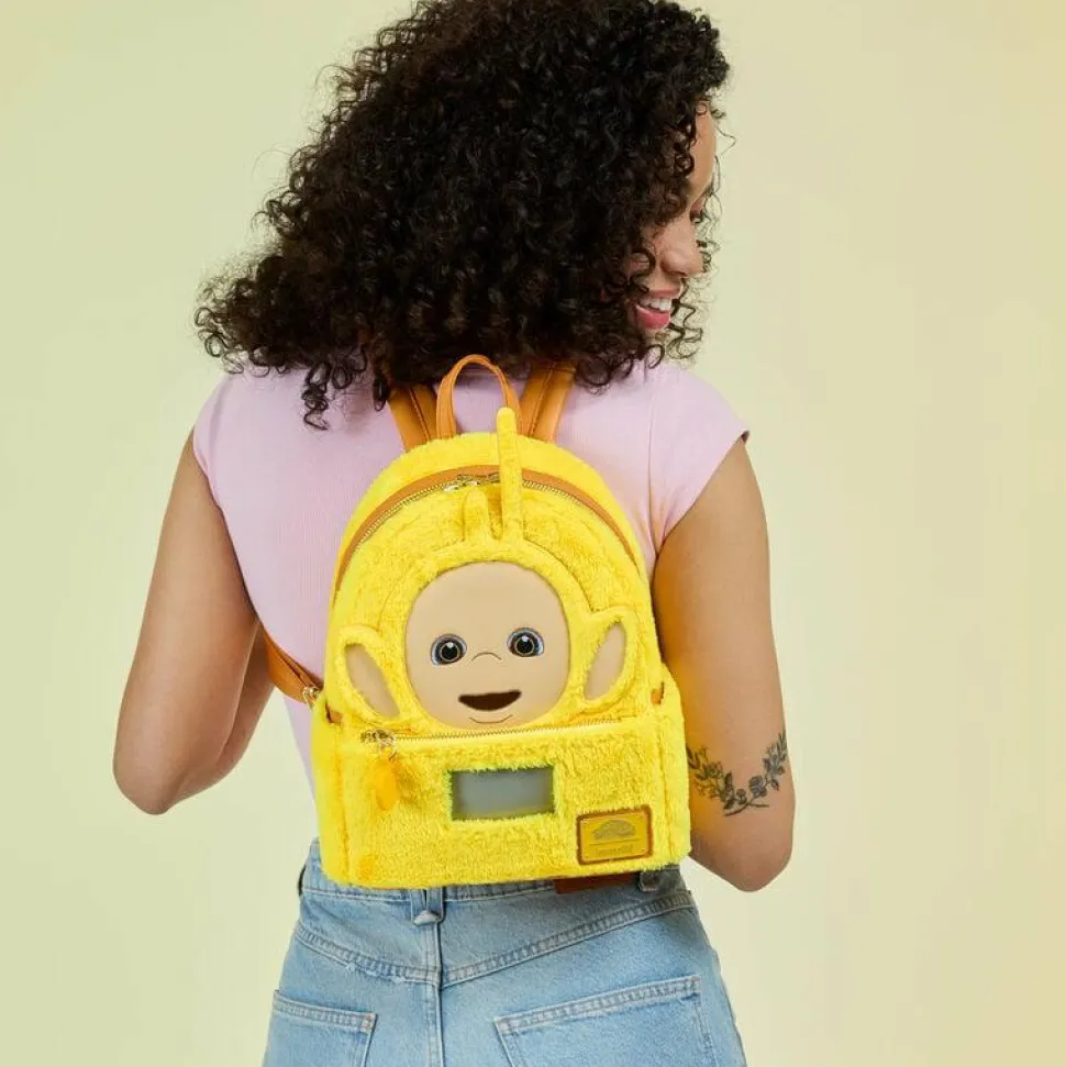 Teletubbies - Laa-Laa Plush Cosplay Light Up 10" Faux Leather Mini Backpack