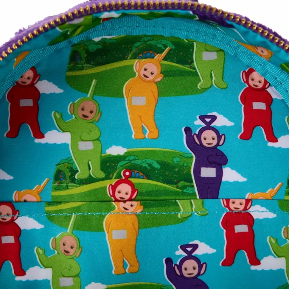 Teletubbies - Tinky-Winky Plush Cosplay Light Up 10" Faux Leather Mini Backpack