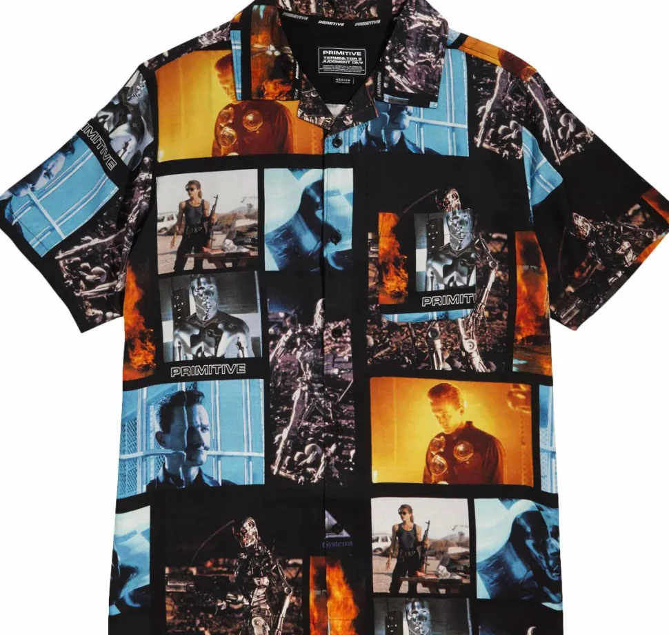 Terminator 2: Judgement Day - Terminator x Primitive No Fate Woven Black Shirt