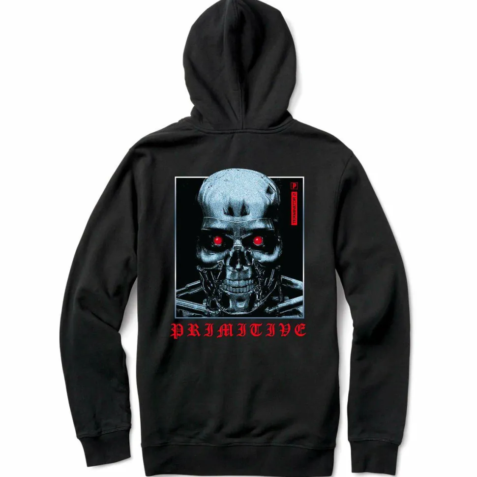 Terminator 2: Judgement Day - Terminator x Primitive Machine Black Sweatshirt Hoodie