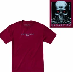 Terminator 2: Judgement Day - Terminator x Primitive Machine Burgandy T-Shirt