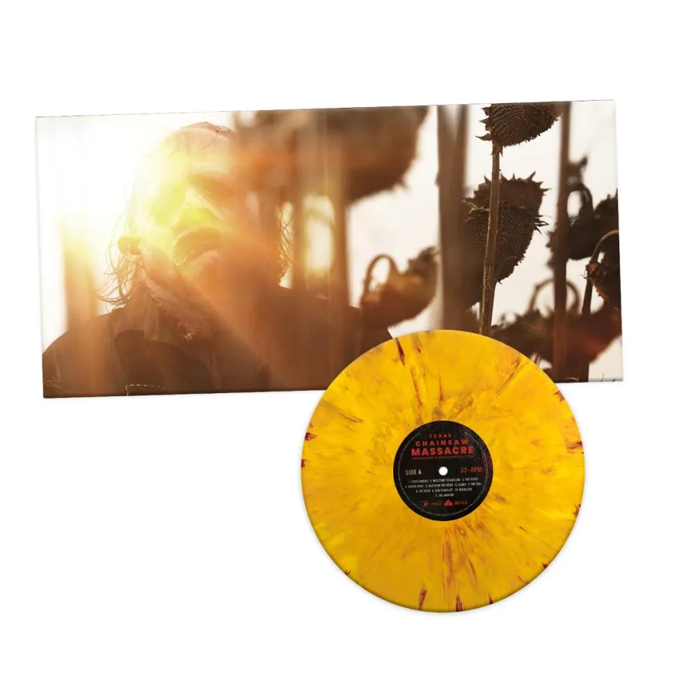Texas Chainsaw Massacre (2022) - Soundtrack From The Netflix Film by Colin Stetson LP Vinyl Record ("Sunflower & Blood" Yellow with Red Splatter Vinyl)