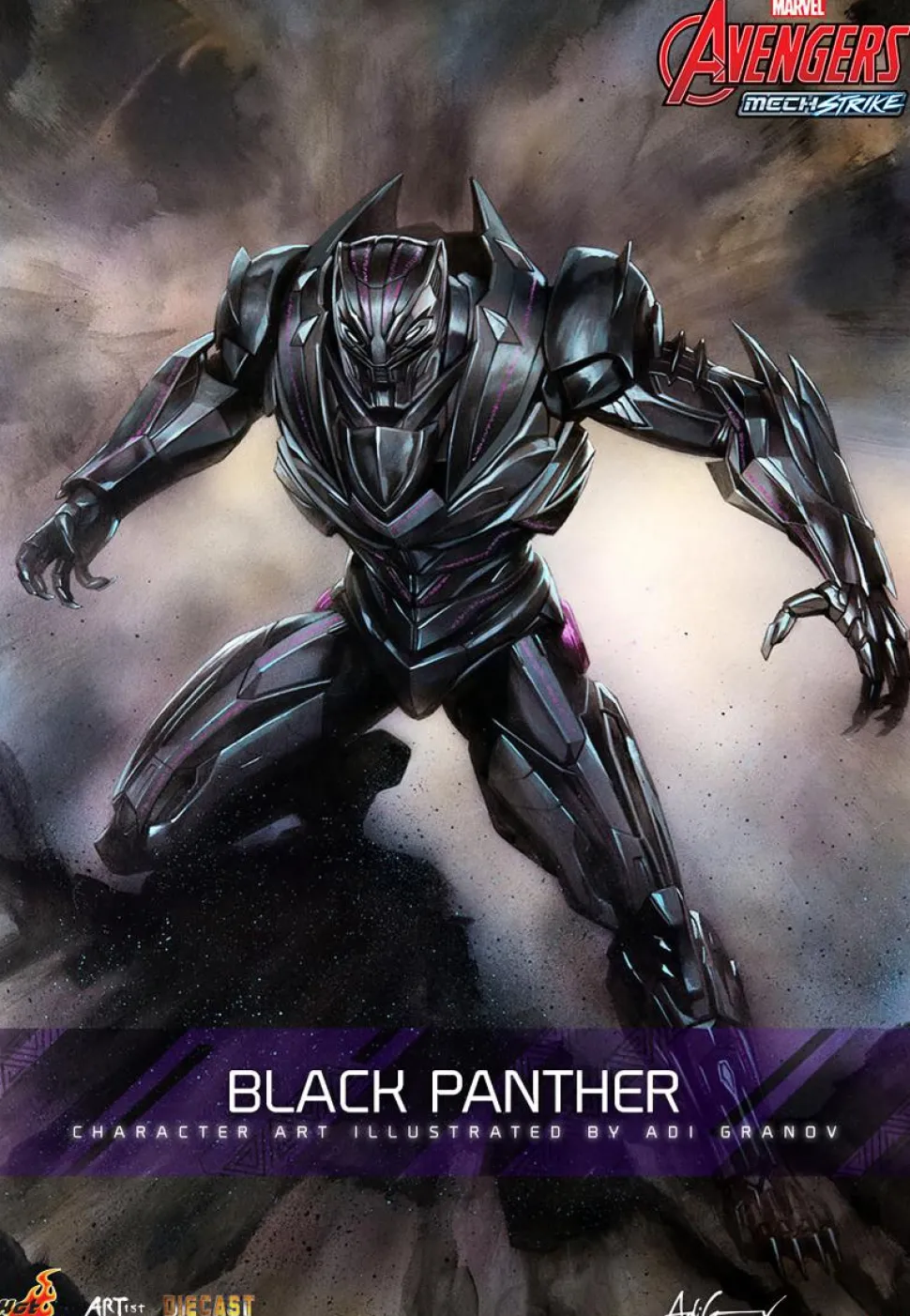 The Avengers - Black Panther in Mech Strike Armour 1/6th Scale Hot Toys Action Figure