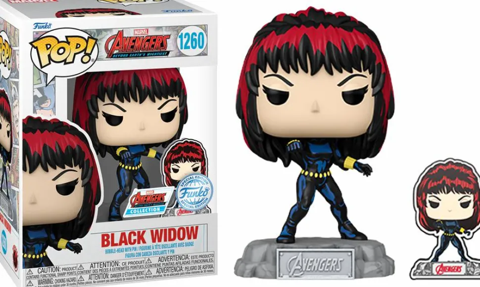 The Avengers - Black Widow Pop! Vinyl Figure with Enamel Pin