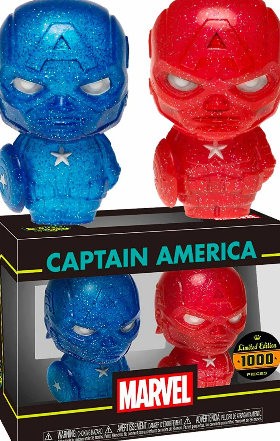 The Avengers - Captain America Red & Blue XS Hikari Vinyl Figure 2-Pack
