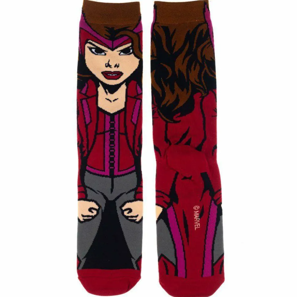 The Avengers - Scarlet Witch 360 Character Men’s Crew Socks (One Size)