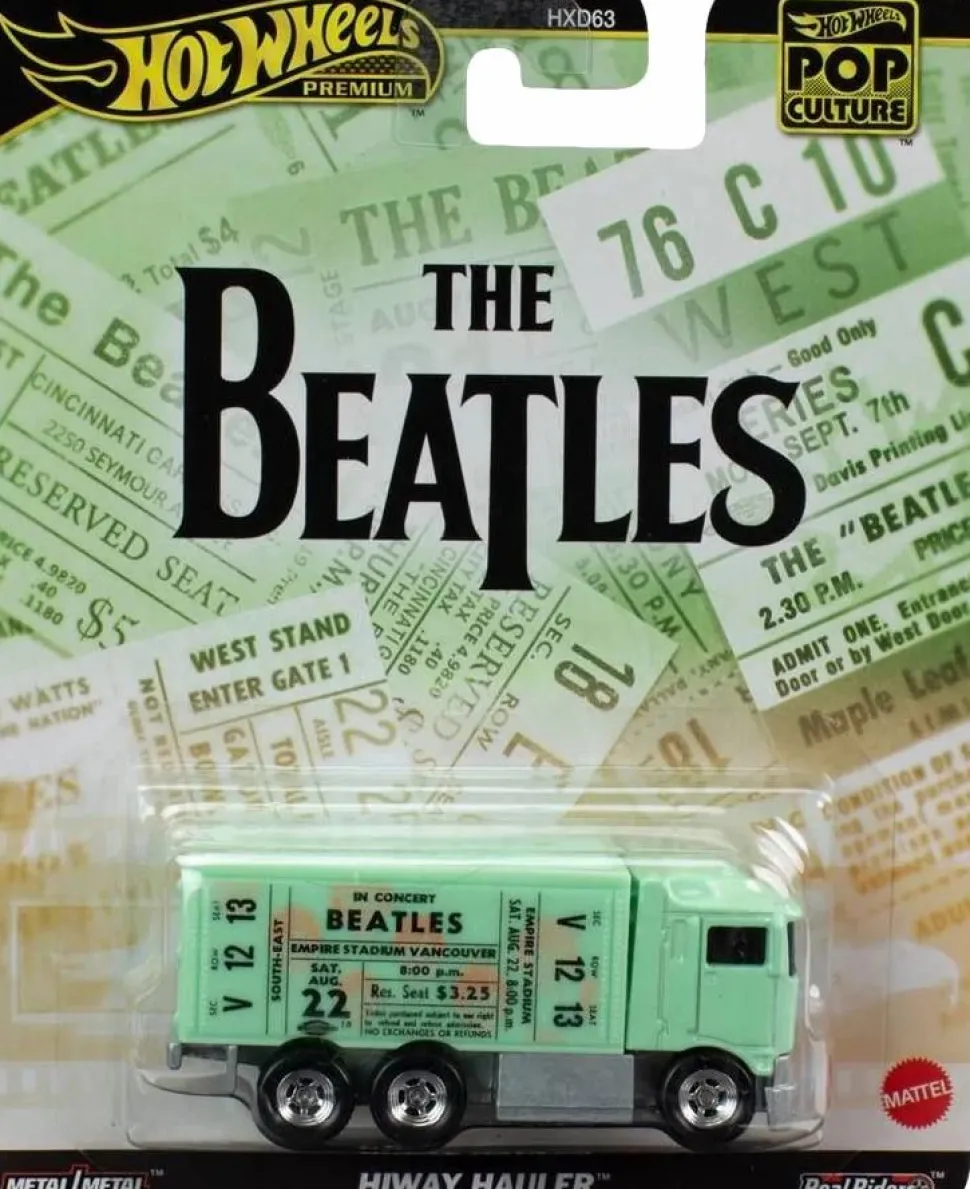 The Beatles - Green Hiway Hauler Hot Wheels Premium Pop Culture Real Riders 1/64th Scale Die-Cast Vehicle Replica