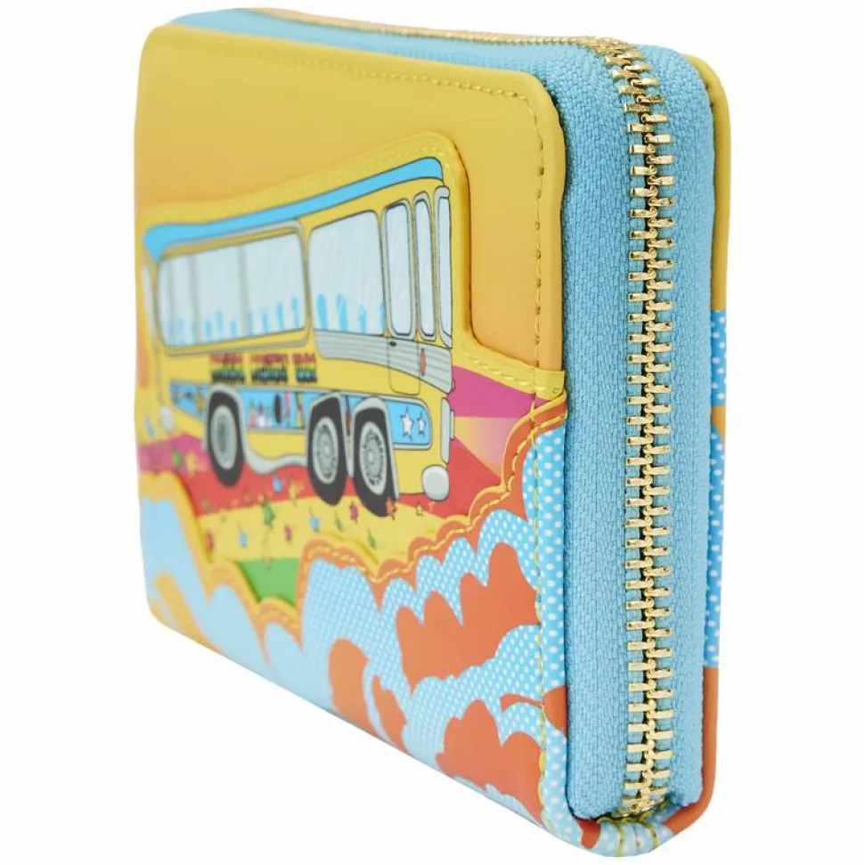 The Beatles - Magical Mystery Tour Bus 4” Faux Leather Zip-Around Wallet