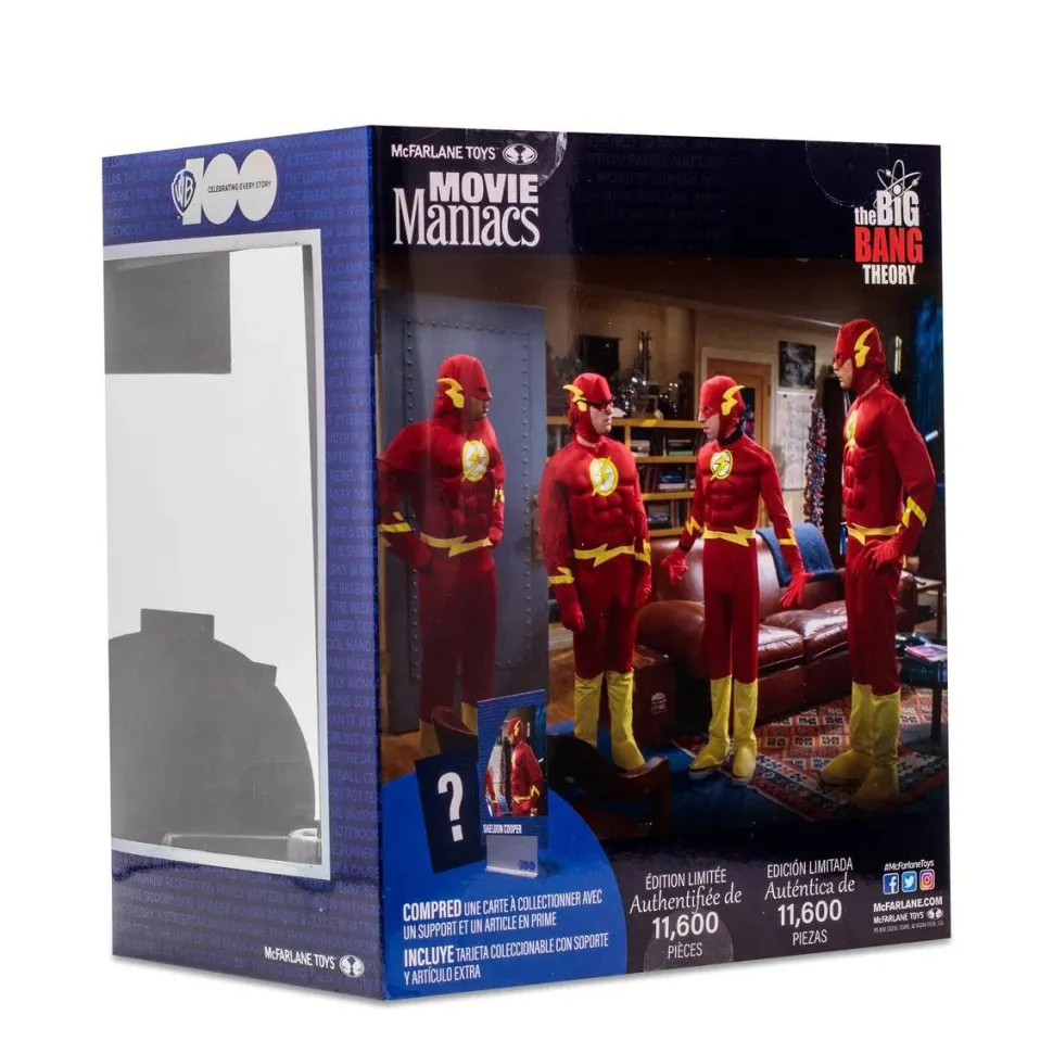 The Big Bang Theory - Sheldon Cooper as the Flash WB100 Movie Maniacs 6" Scale Posed Figure