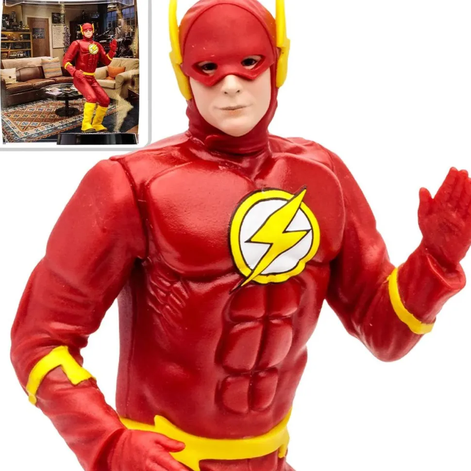 The Big Bang Theory - Sheldon Cooper as the Flash WB100 Movie Maniacs 6" Scale Posed Figure