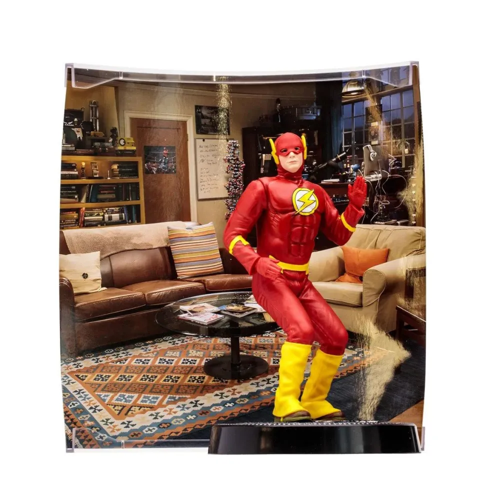 The Big Bang Theory - Sheldon Cooper as the Flash WB100 Movie Maniacs 6" Scale Posed Figure